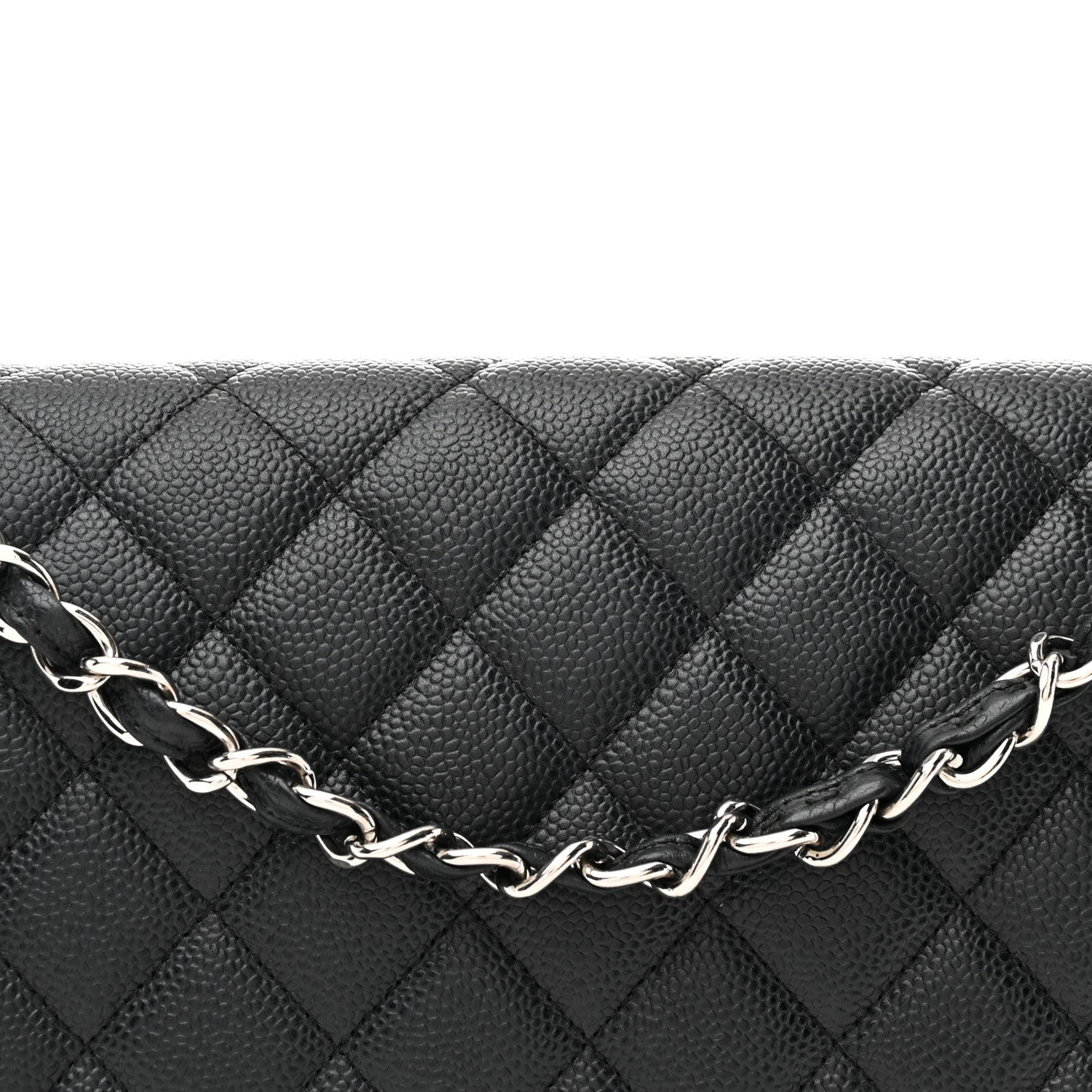 Caviar Quilted Maxi Double Flap Black