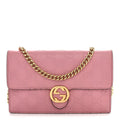 Guccissima Icon Chain Wallet Carmine Rose