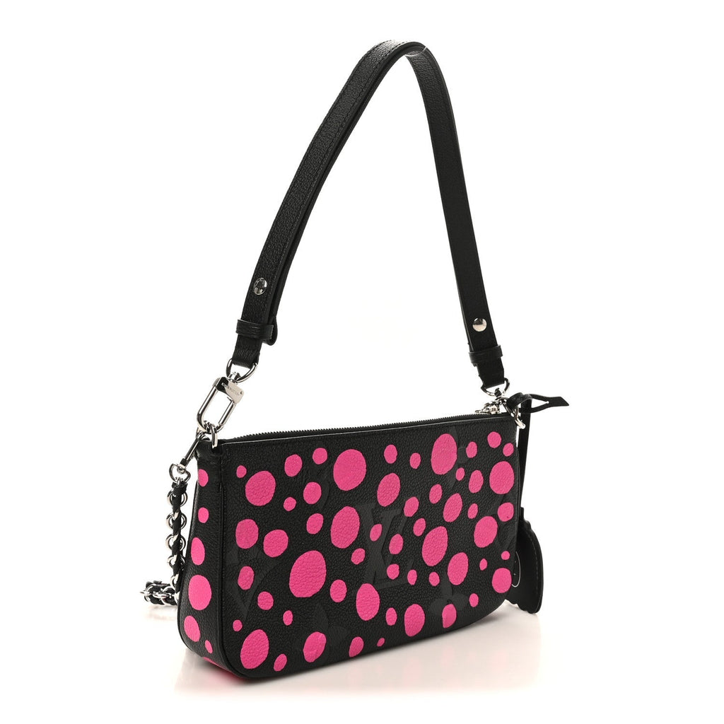 LV X YK Empreinte Multi Pochette Accessories Black Fuchsia