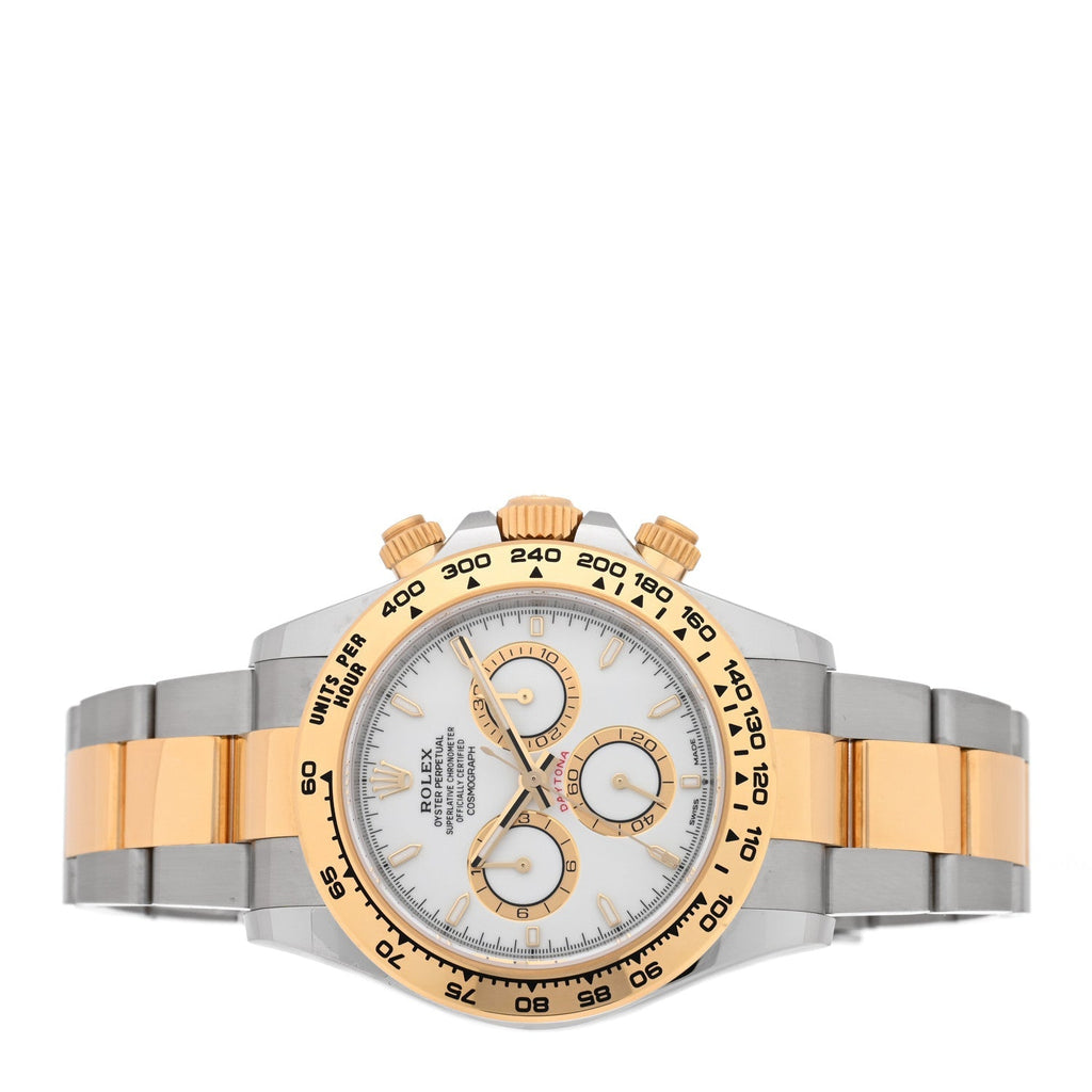 Stainless Steel 18K Yellow Gold 40mm Oyster Perpetual Cosmograph Daytona Watch White 126503