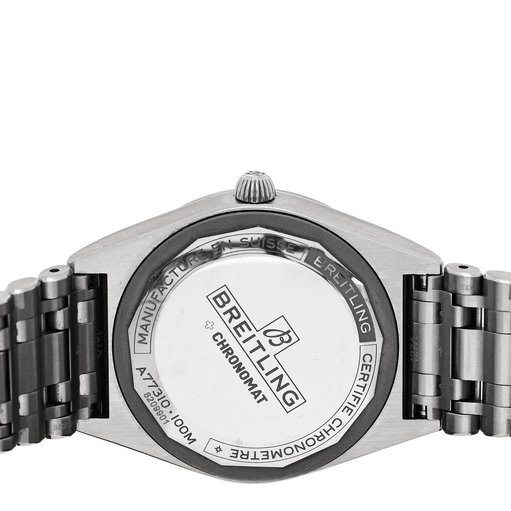 Stainless Steel Diamond Bezel 32mm Chronomat Quartz Watch Silver A77310591A1A1