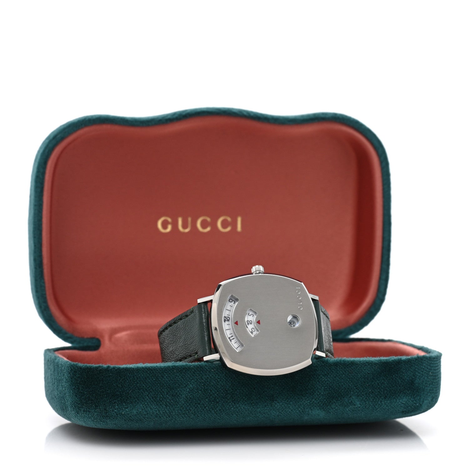 Stainless Steel Calfskin 35mm Grip Quartz Watch Green