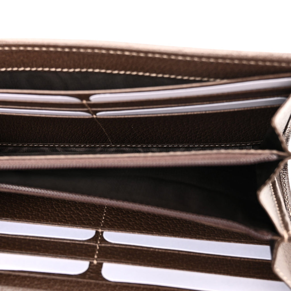 GG Supreme Monogram Web Ophidia Wallet On Chain Brown