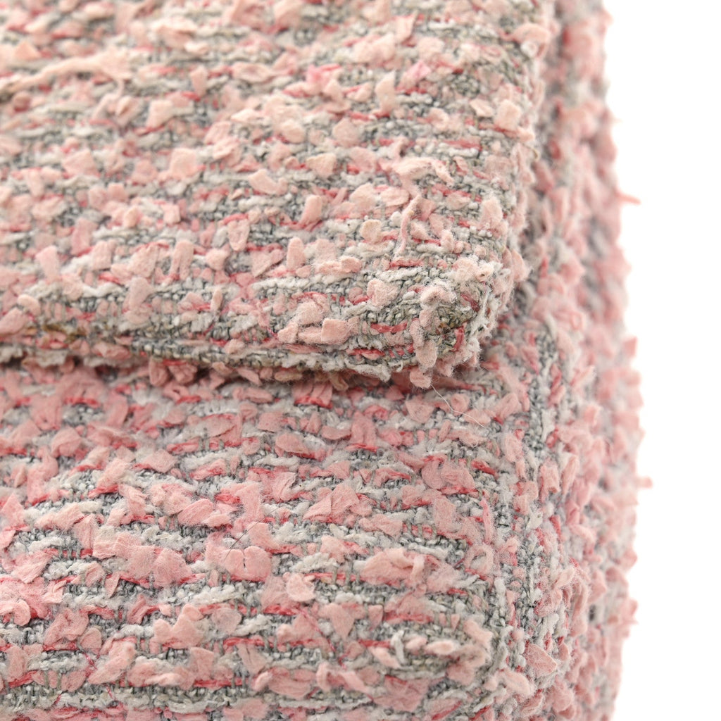 Tweed Medium Double Flap Pink
