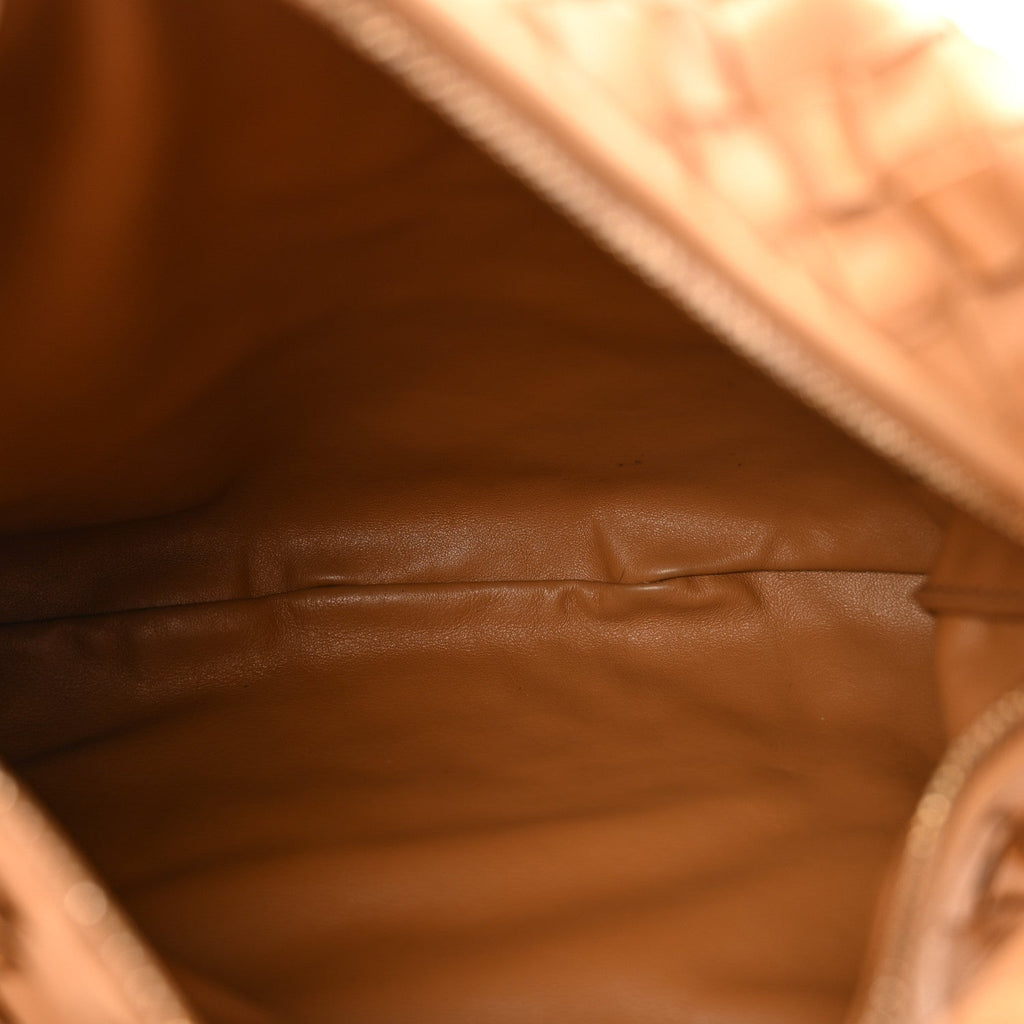 Nappa Intrecciato Teen Jodie Hobo Caramel