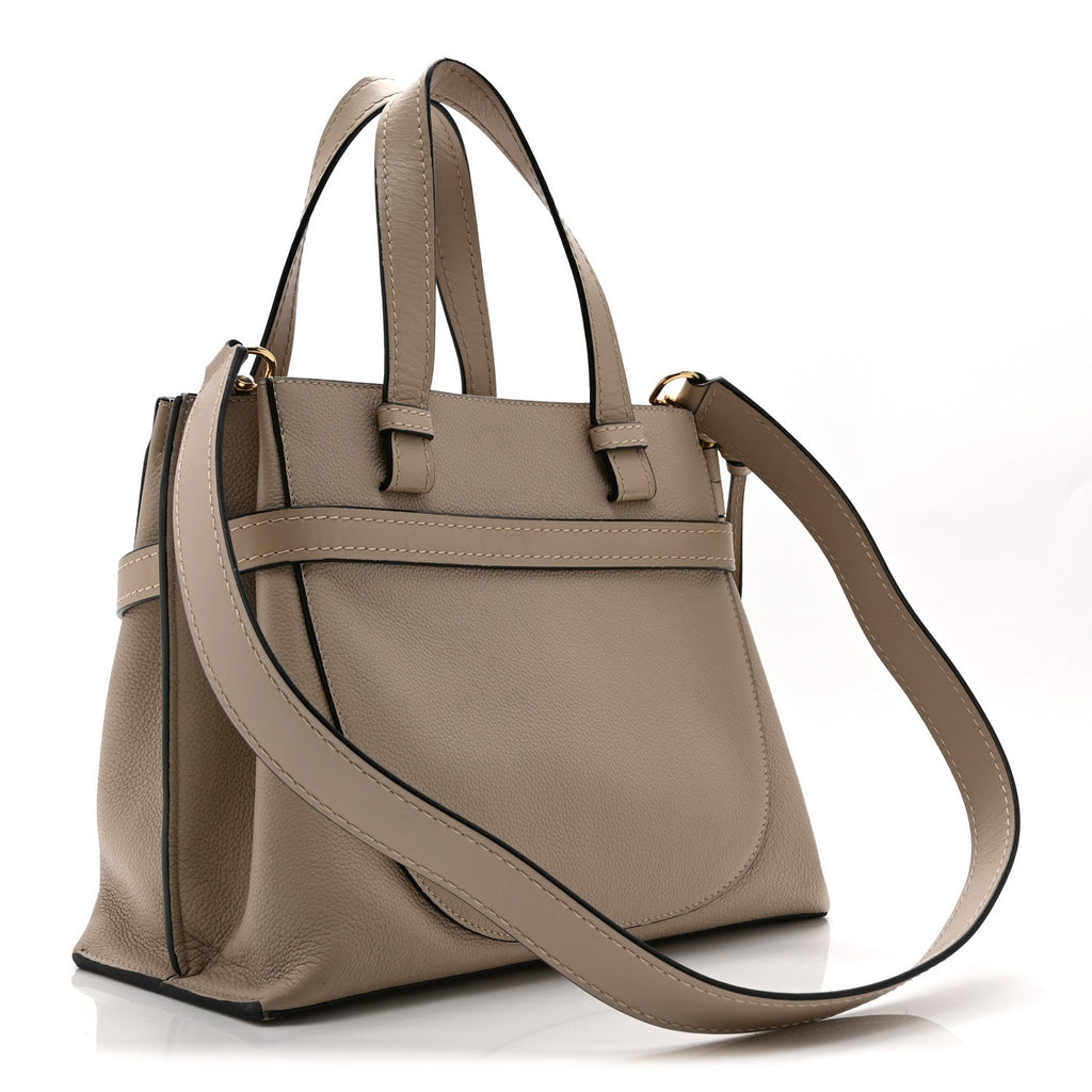 Calfskin Mini Gate Tote Light Oat