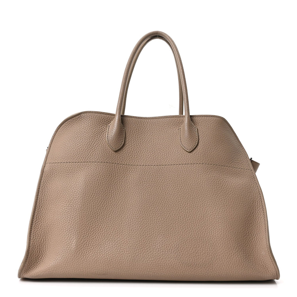 Matte Grained Calfskin Soft Margaux 15 Dark Taupe