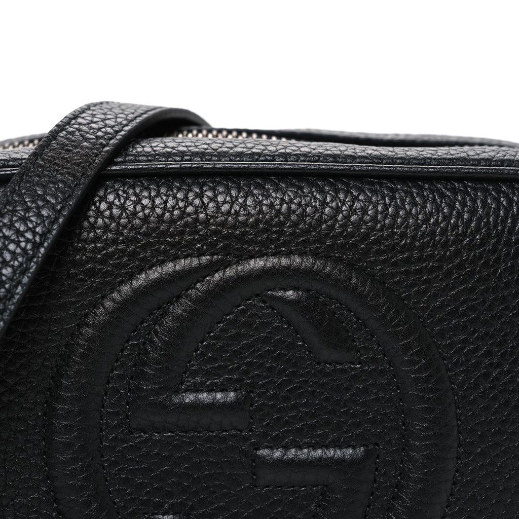 Pebbled Calfskin Mini Soho Disco Bag Black