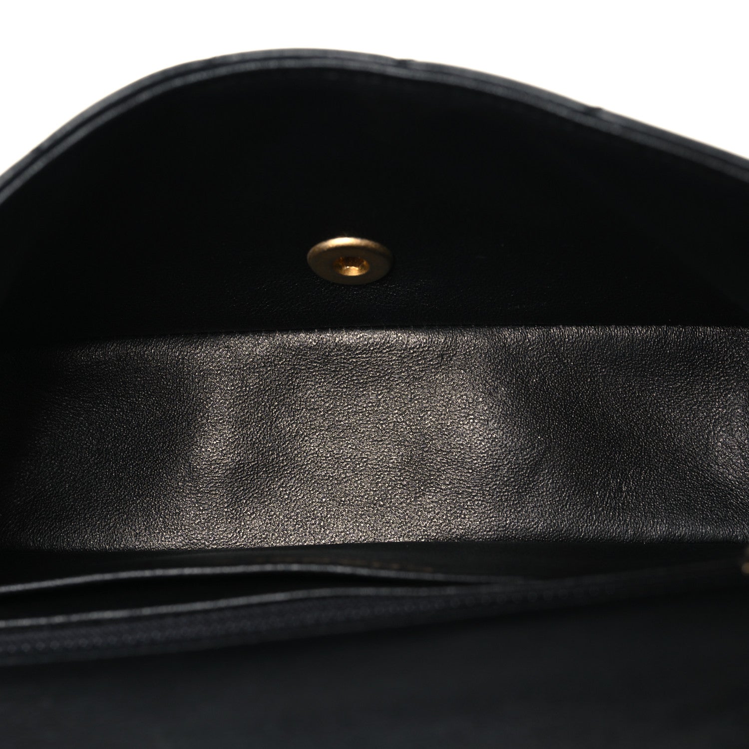 Lambskin Quilted Mini Rectangular Flap Black