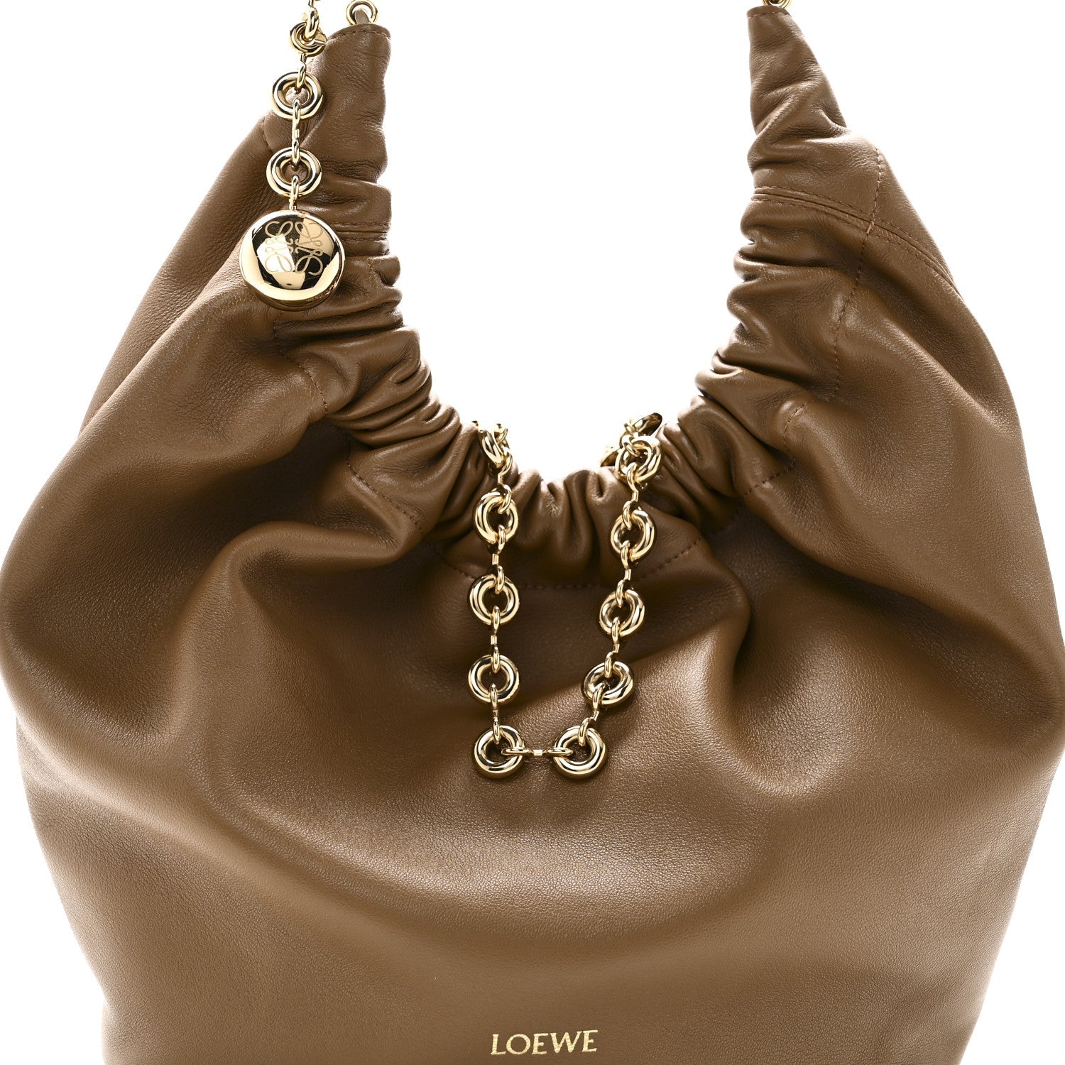 Nappa Small Squeeze Bag Oak