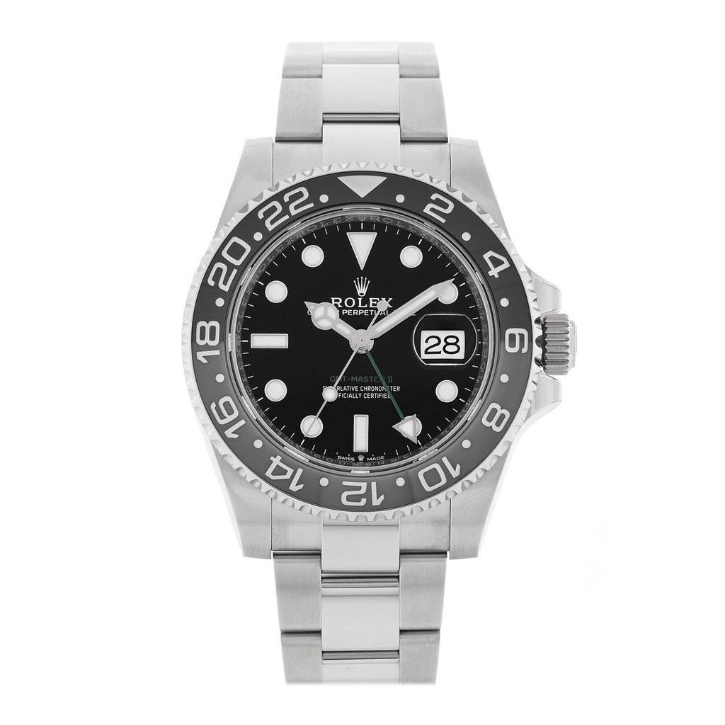 Stainless Steel 40mm Oyster Perpetual Date GMT Master II Bruce Wayne Watch Black 126710GRNR