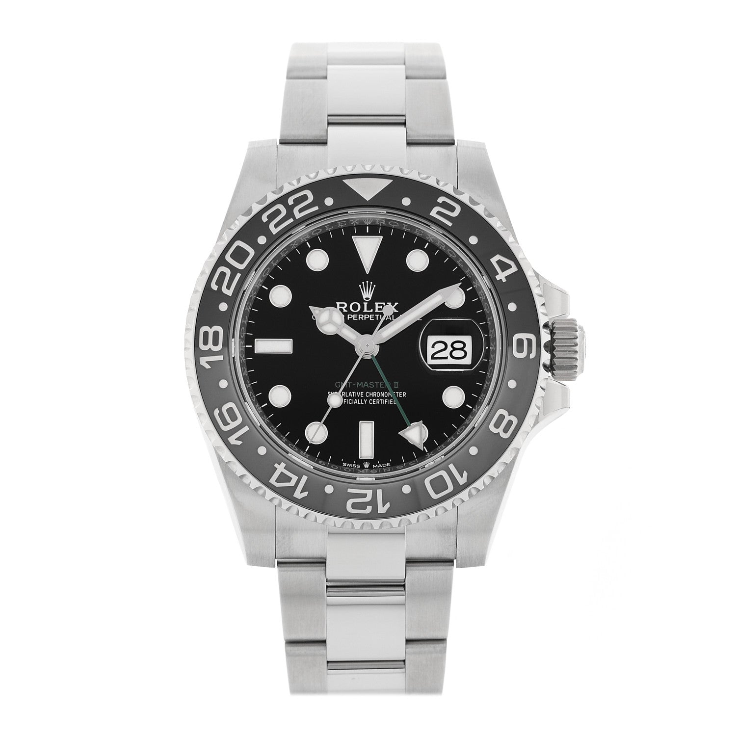 Stainless Steel 40mm Oyster Perpetual Date GMT Master II Bruce Wayne Watch Black 126710GRNR