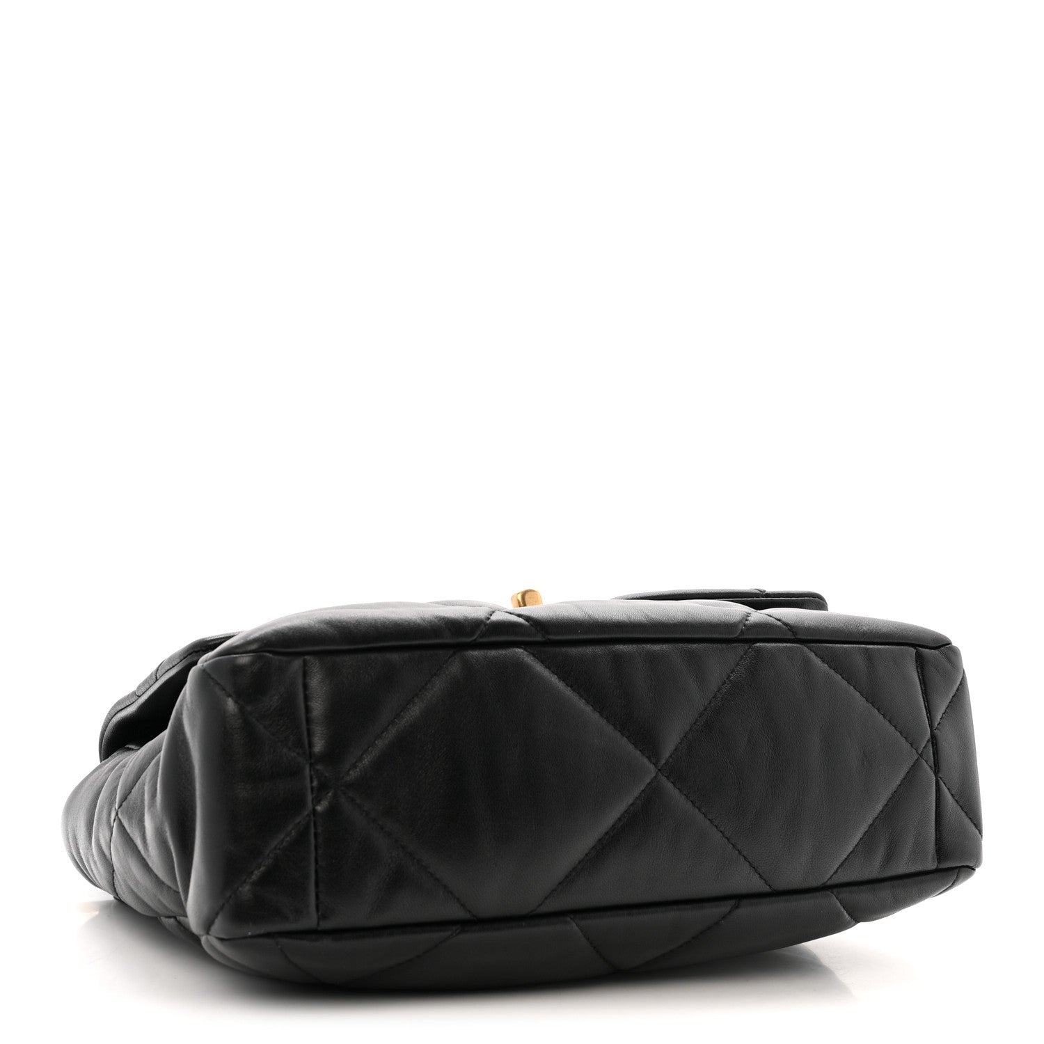 Lambskin Quilted Large Chanel 19 Flap Black