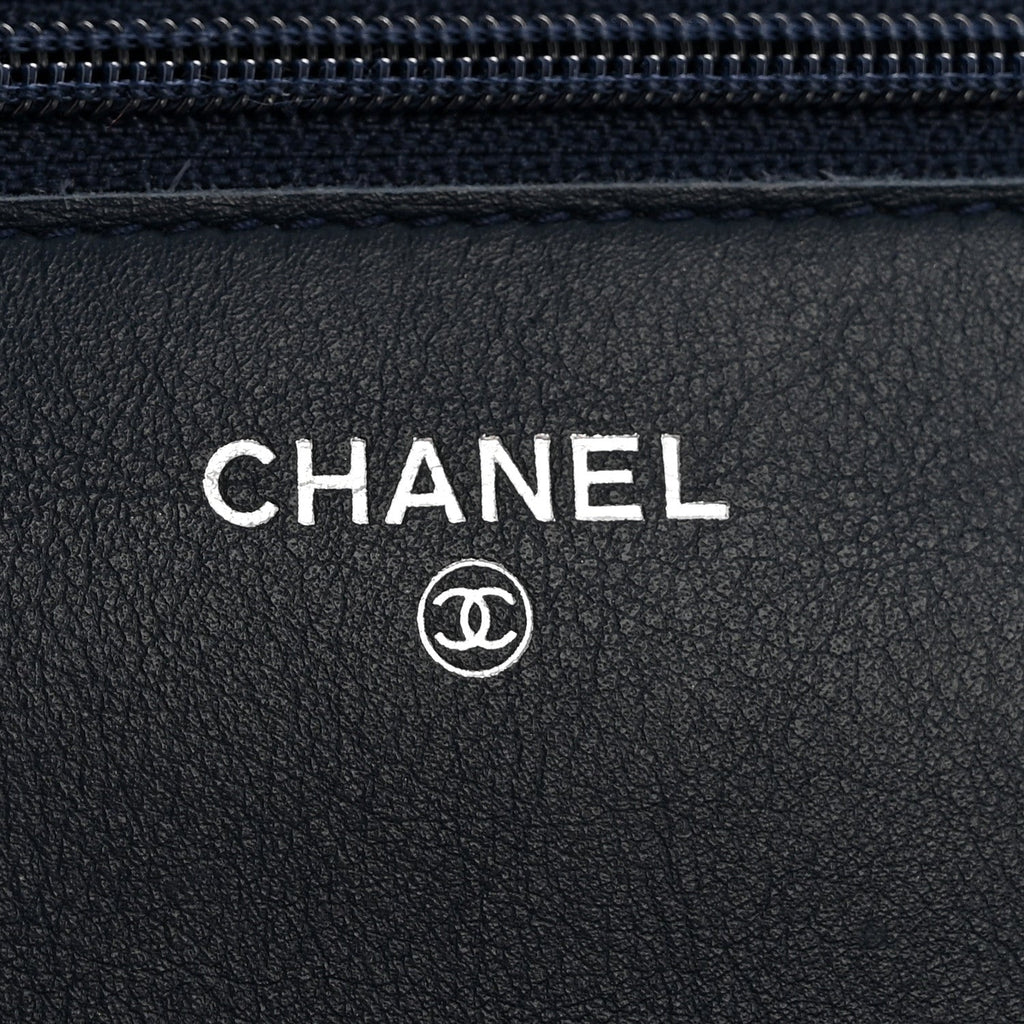 Caviar Timeless CC Wallet on Chain WOC Navy Blue