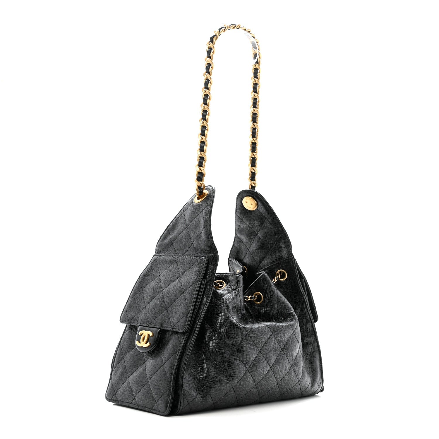 Caviar Quilted Small Chanel 25 Handbag Black