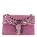 Velvet Crystal Super Mini Dionysus Shoulder Bag Malva