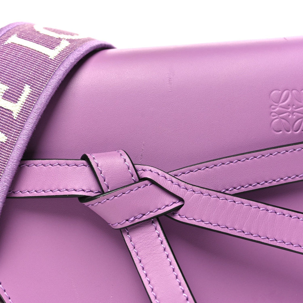 Calfskin Jacquard Mini Gate Dual Bag Guimauve