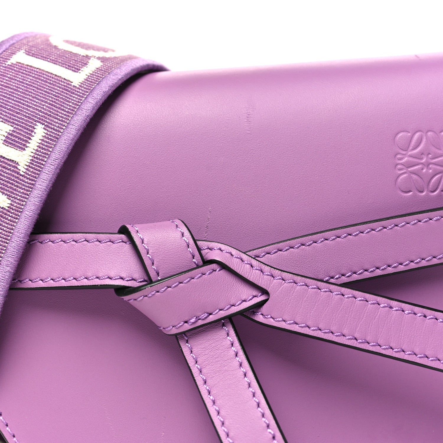 Calfskin Jacquard Mini Gate Dual Bag Guimauve