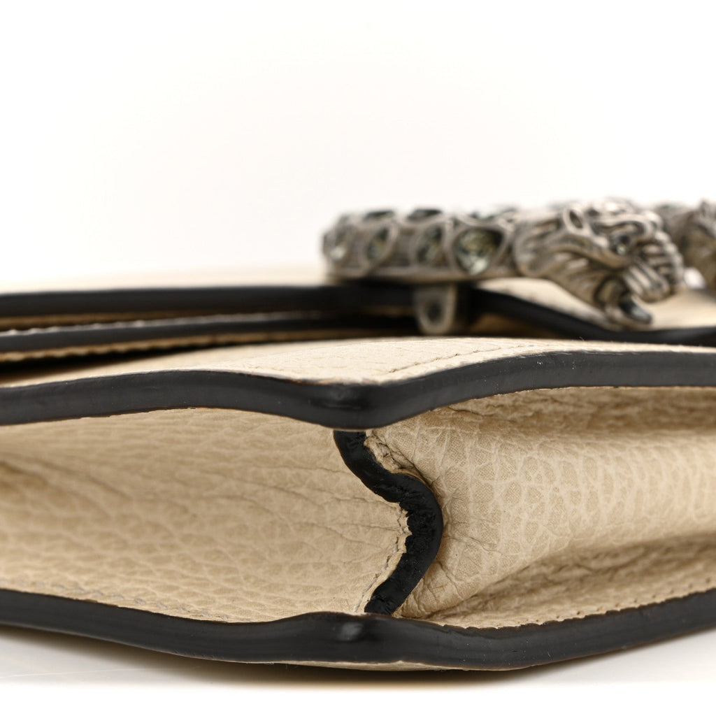 Dollar Calfskin Crystal Super Mini Dionysus Shoulder Bag Mystic White Black Diamond