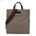 Soft GG Supreme Monogram Web Vertical Tote Black