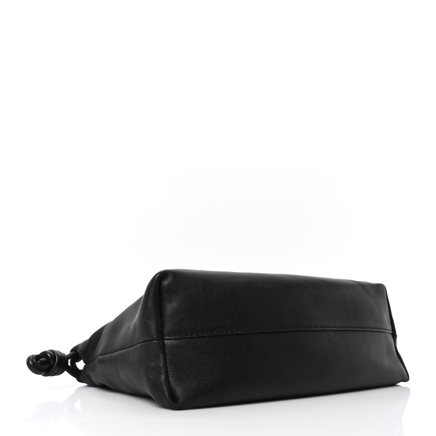 Mellow Nappa Medium Donut Chain Flamenco Knot Clutch Black