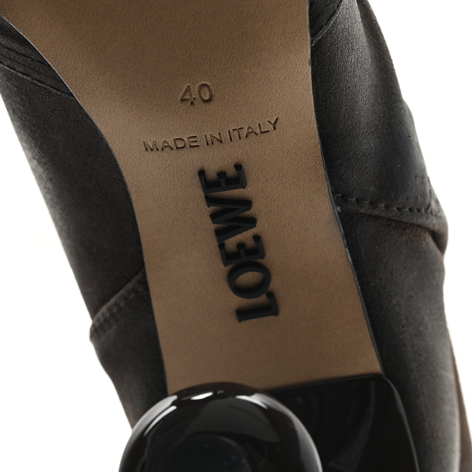 Waxed Suede Toy Ankle Boots 40 Brown