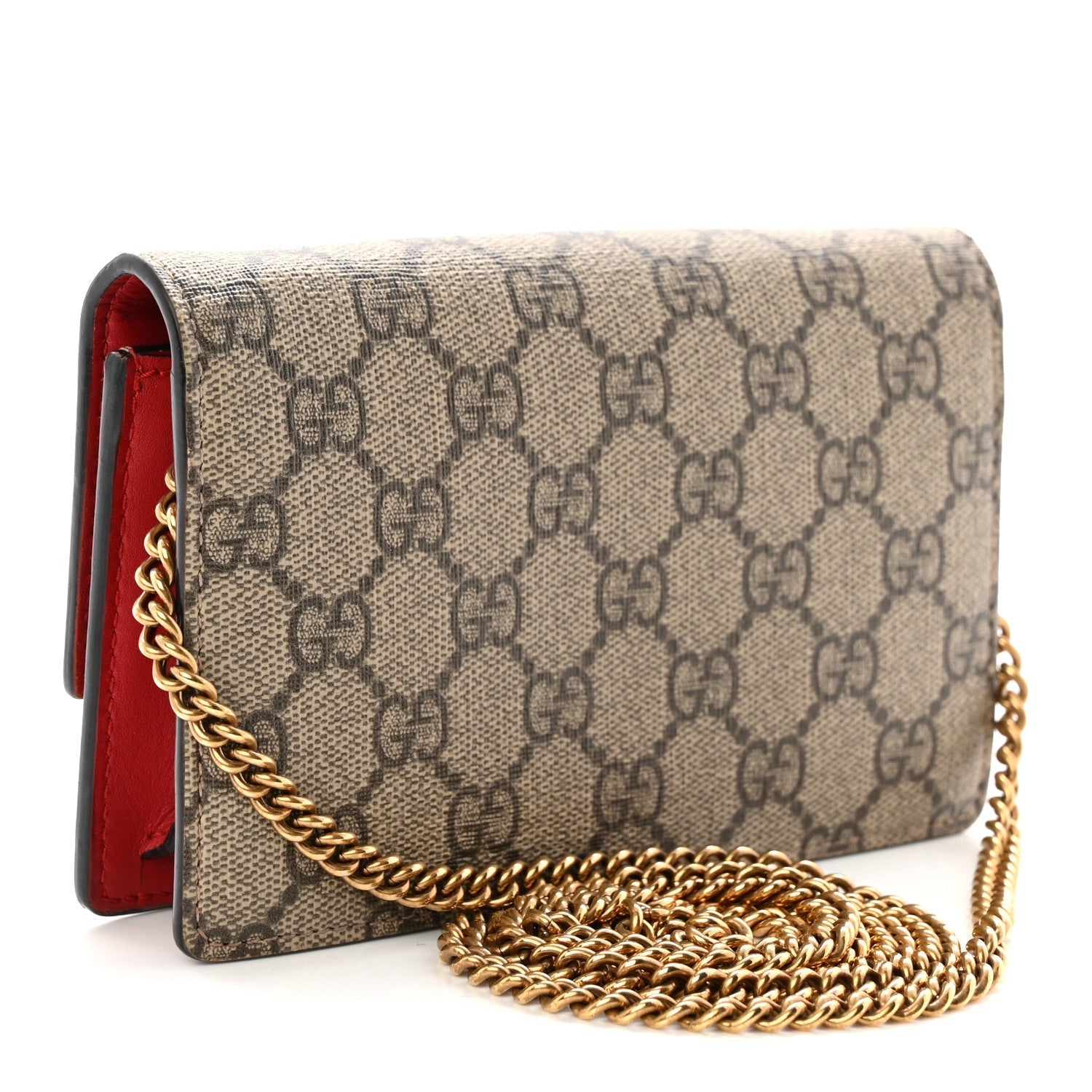 GG Supreme Monogram Mini Cherry Chain Bag