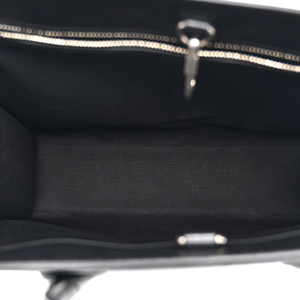 GG Supreme Monogram Azalea Calfskin Medium Retro Interlocking G Vertical Tote Bag Black
