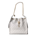 Caviar Quilted Medium Chanel 25 Handbag Light Gray