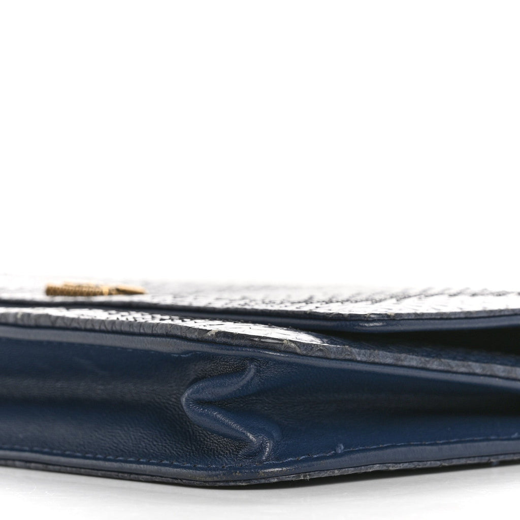Snakeskin Wallet On Chain WOC Blue