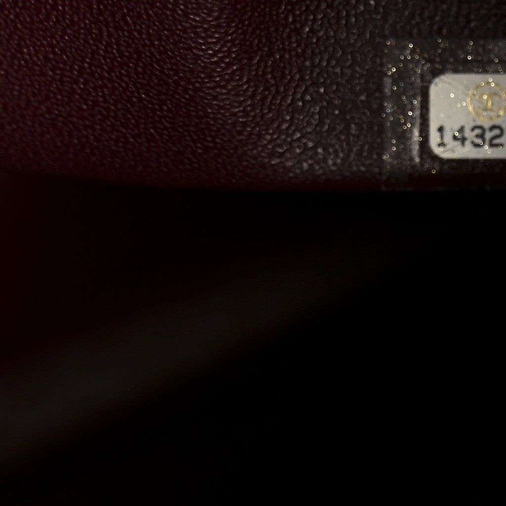 Lambskin Quilted Jumbo Double Flap  Black
