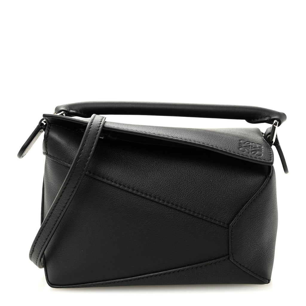 Calfskin Mini Puzzle Bag Black