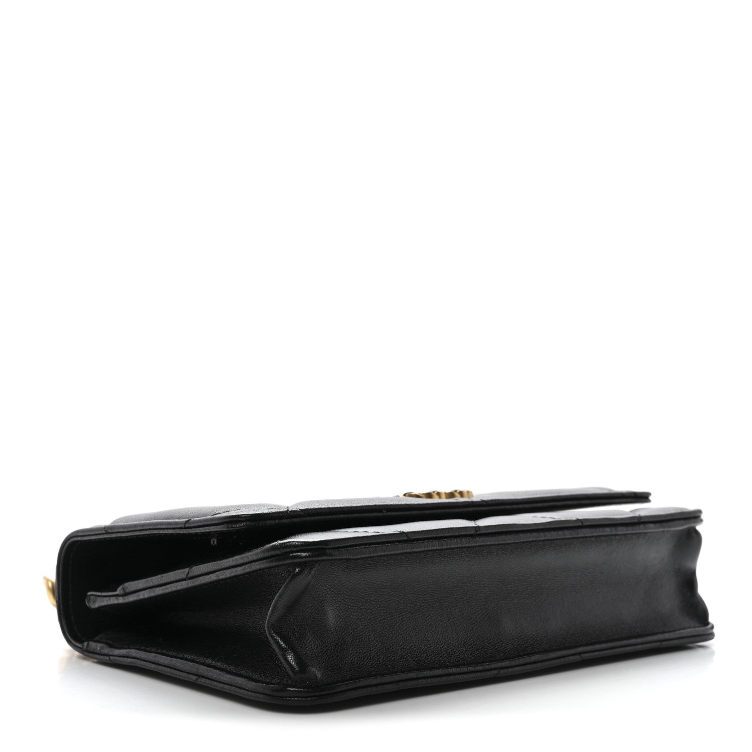 Lambskin Quilted Chanel 19 Wallet On Chain WOC Black