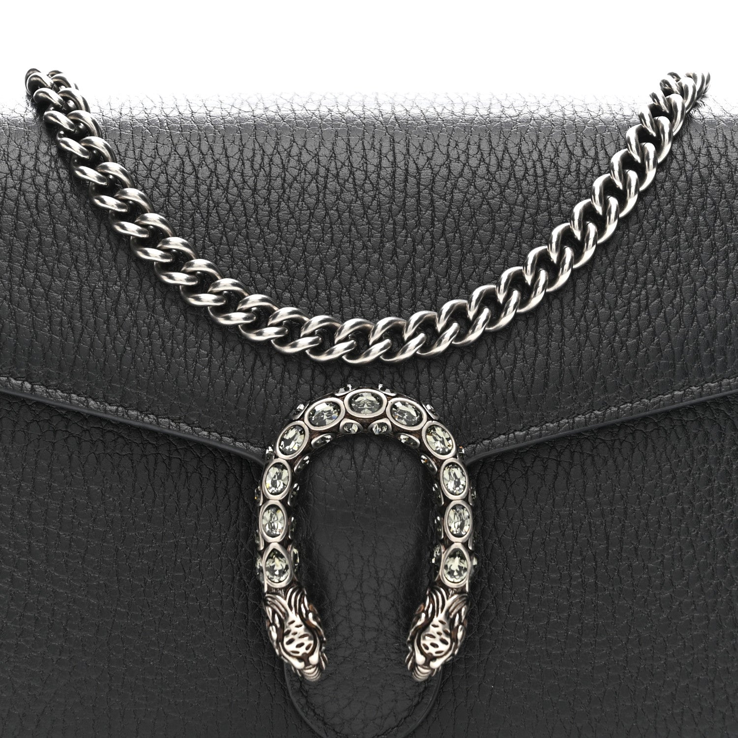 Calfskin Mini Dionysus Chain Wallet Black