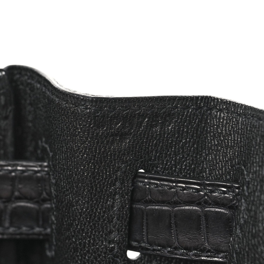 Matte Alligator Kelly Retourne 28 Black