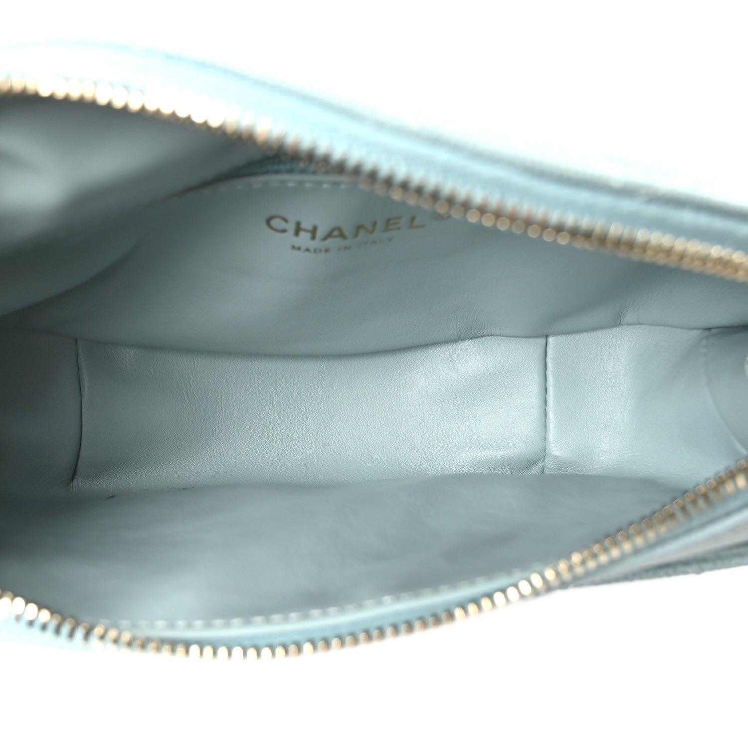 Caviar Quilted Filigree Waist Bag Light Blue