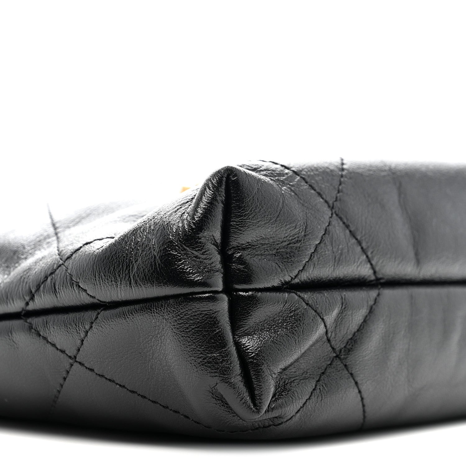 Shiny Calfskin Quilted Mini Chanel 22 Black