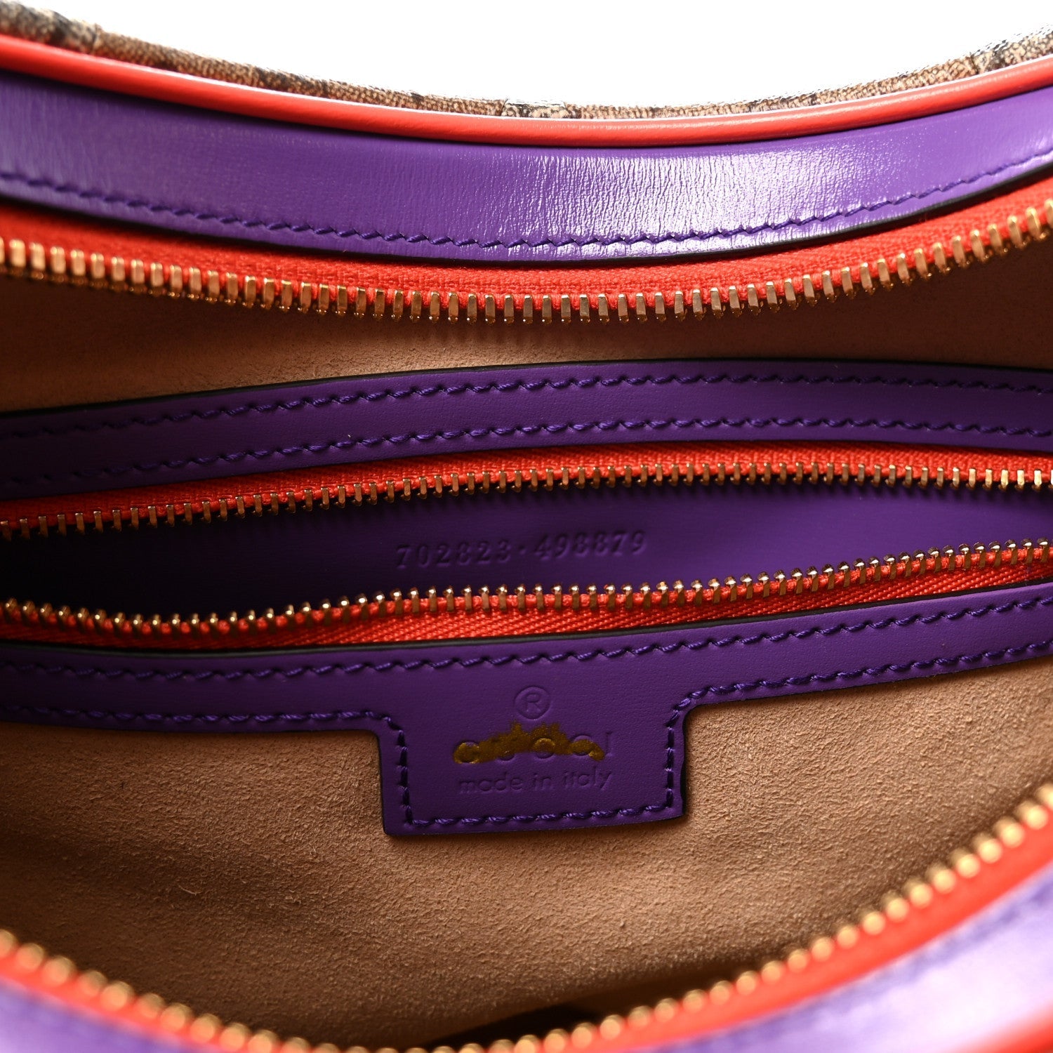 GG Supreme Monogram Mix Monogram Web Patchwork Large Attache Shoulder Bag Beige Multicolor