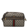 GG Supreme Monogram Web Small Ophidia Shoulder Bag Brown