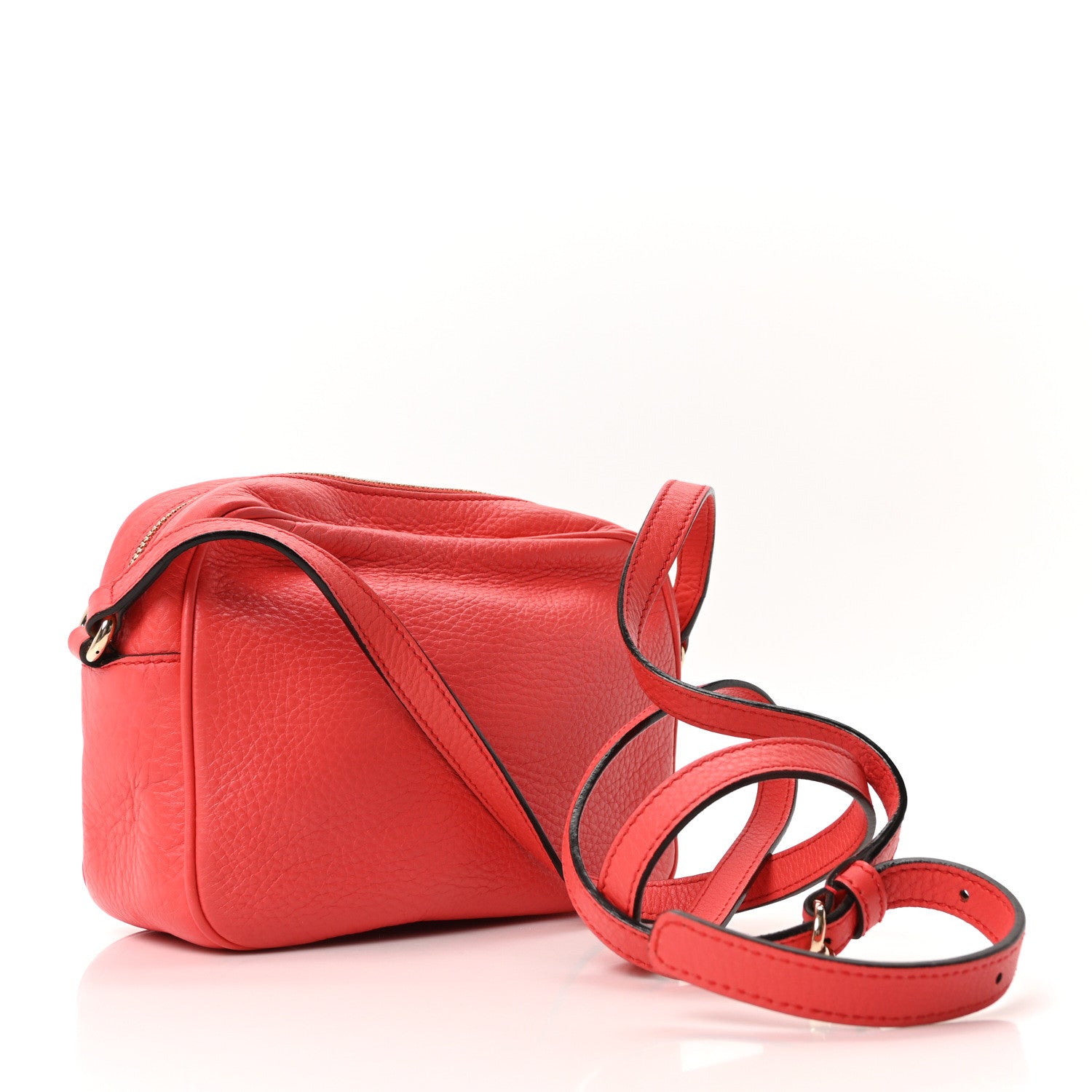 Pebbled Calfskin Small Soho Disco Bag Tabasco Red