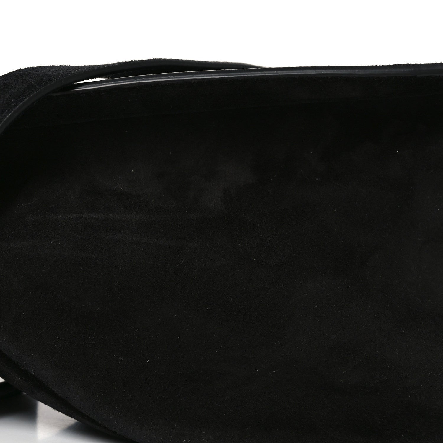Suede Small Slouchy Banana Bag Black