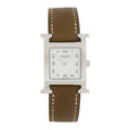 Stainless Steel Swift 21mm Heure H Hour Quartz Watch Etoupe