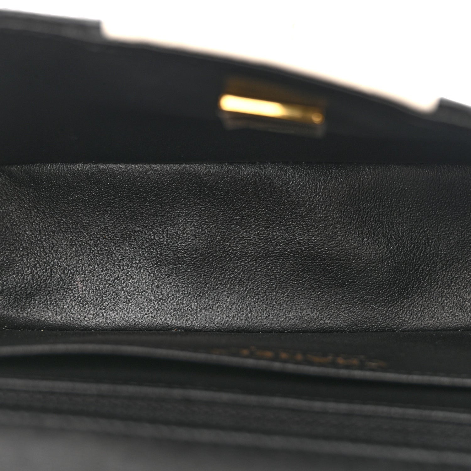 Lambskin Quilted Mini Rectangular Flap Black White