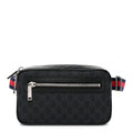 Soft GG Supreme Monogram Web Belt Bag Black Grey