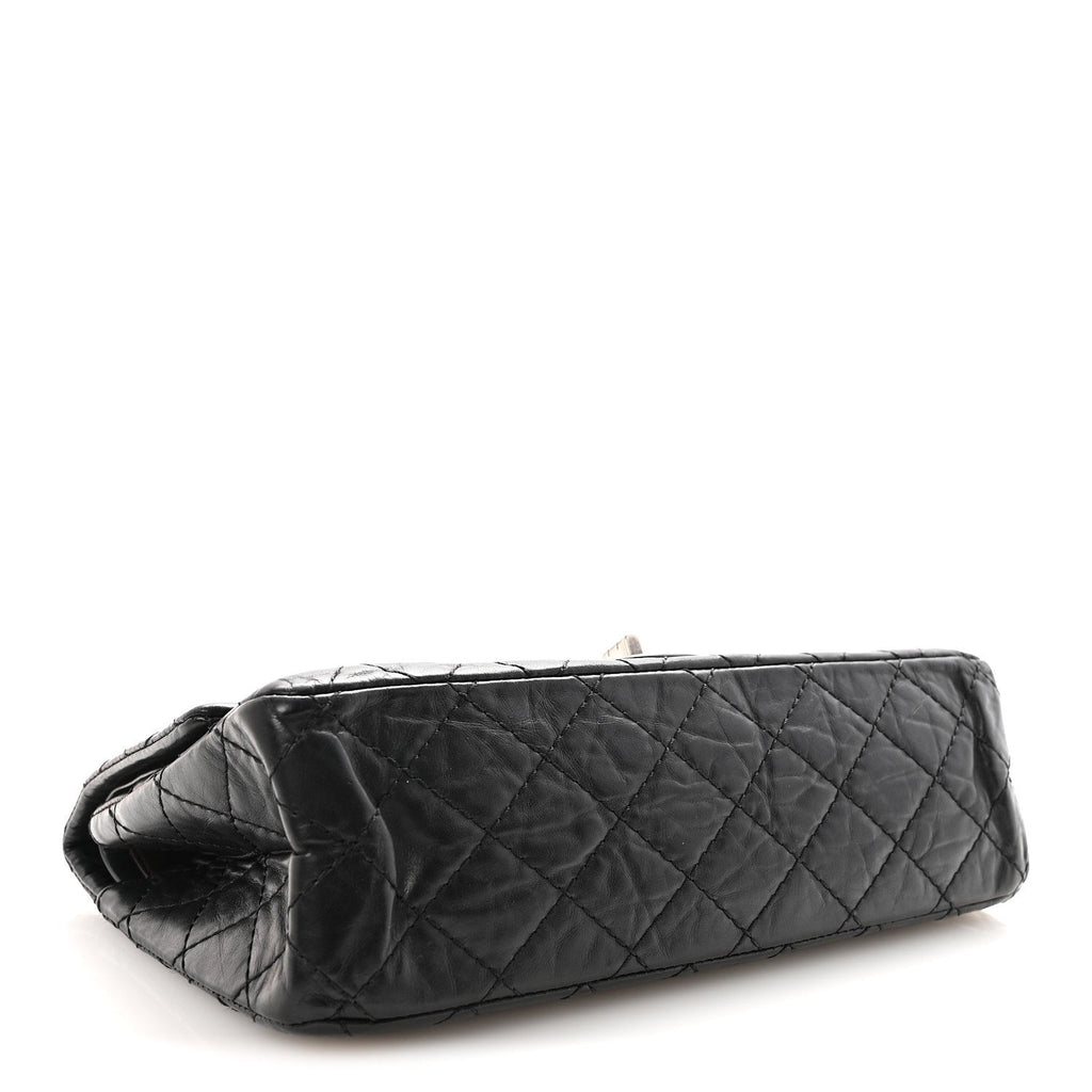 Aged Calfskin Quilted 2.55 Reissue 225 Flap Black