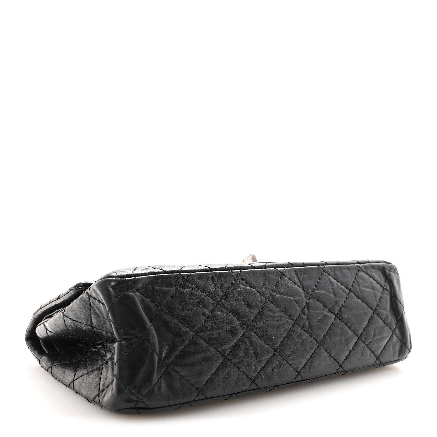 Aged Calfskin Quilted 2.55 Reissue 225 Flap Black