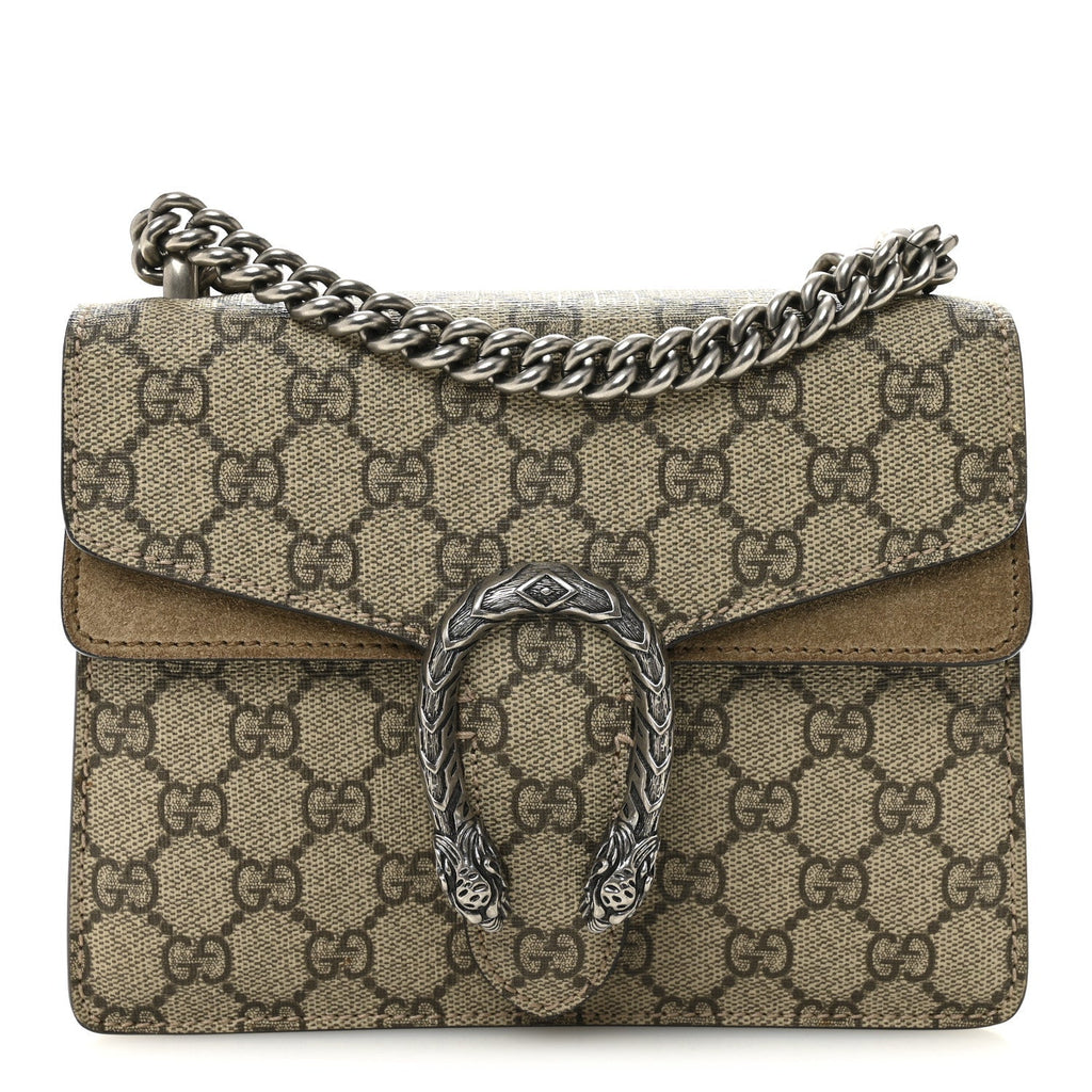 GG Supreme Monogram Mini Dionysus Shoulder Bag Taupe