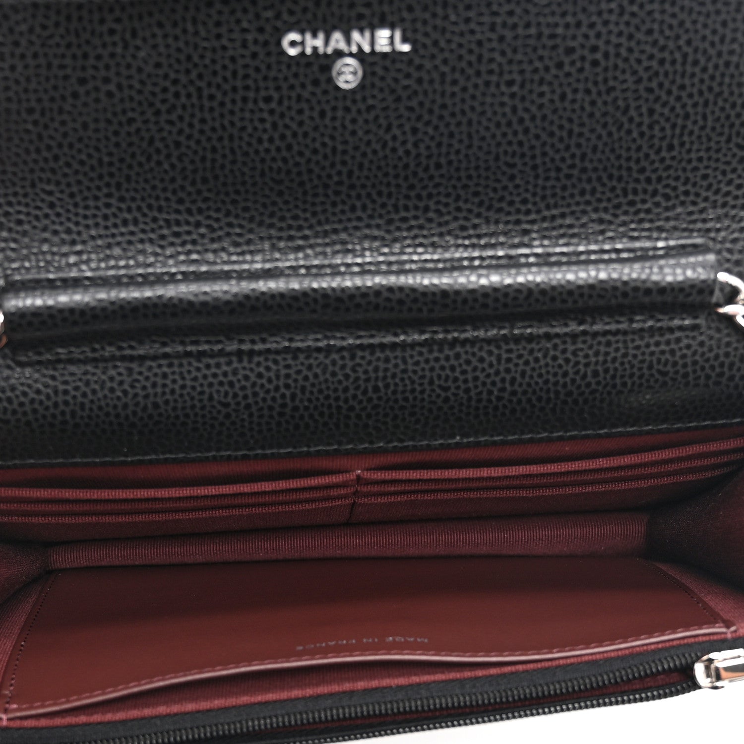 Caviar Quilted CC Turnlock Wallet On Chain WOC Black