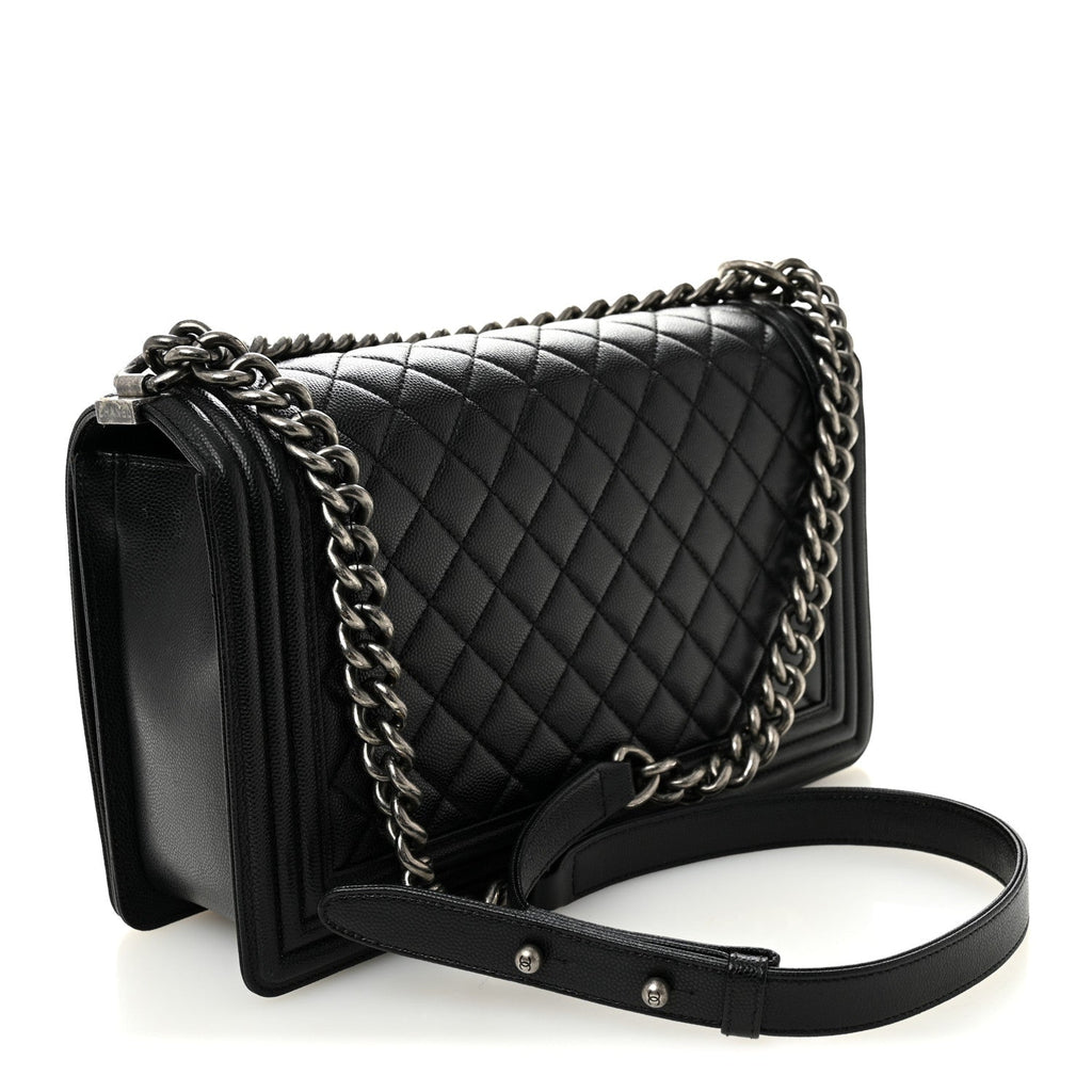 Caviar Quilted New Medium Boy Flap Black