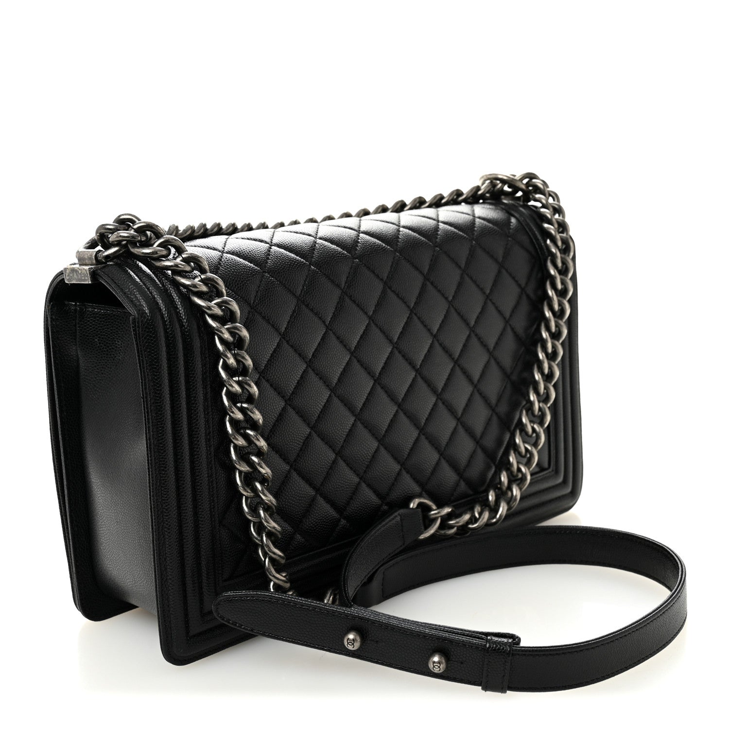 Caviar Quilted New Medium Boy Flap Black